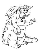 coloriage gros dragon